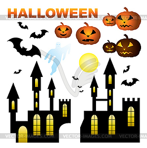 Set of Halloween - vector clipart