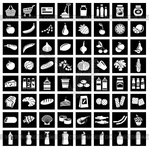 Set of supermarket symbols - vector clipart