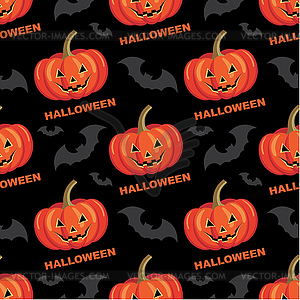 Seamless halloween pattern - royalty-free vector clipart