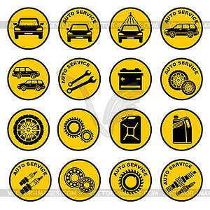 Car repair service icon - vector clip art