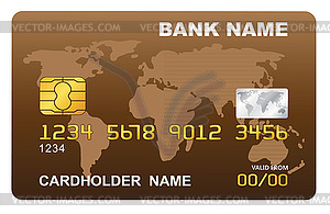Plastic credit card - vector EPS clipart