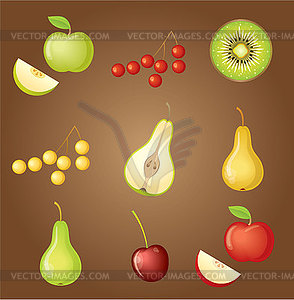 Set of fruit - vector clipart