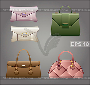 Female bags - vector clip art