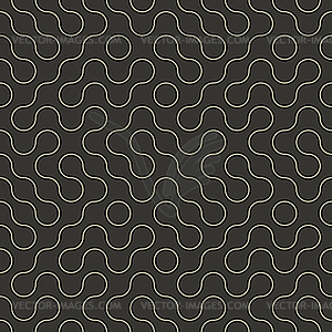 Abstract geometric pattern - curved lines on dark - vector clipart / vector image