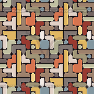 Abstract tetris background - vintage seamless - vector image