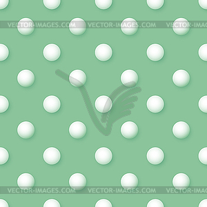 Abstract vintage seamless polka dots volumetric - vector clipart