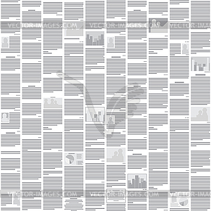 Бесшовный фон газеты - абстрактные монохромные - векторизованное изображение