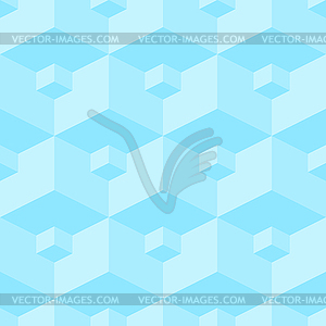 Seamless pattern - three-dimensional pattern of 3D - vector image