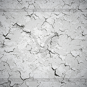 Background - wall covered with cracks - vector clipart