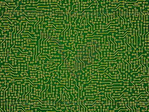 Green abstract background - electronic circuit board - vector clipart / vector image