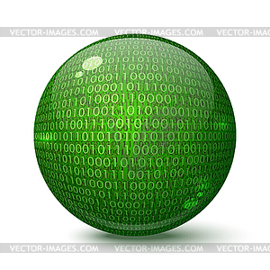 Digital green globe - vector clipart