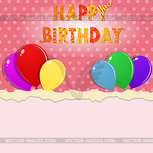 Happy Birthday banner - vector image