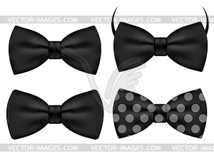 Set of bow ties - vector clip art