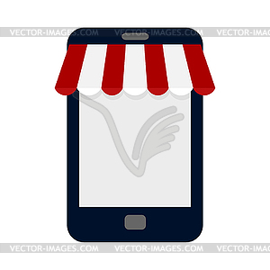 Showcase online store . Flat design - vector image