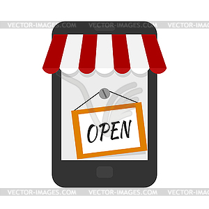 Banner online store . Design for e-c - vector image