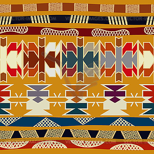 Abstract Aztec seamless tribal pattern.  - vector clipart