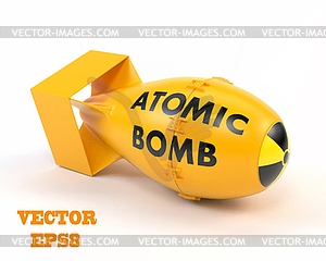 Желтый атомная бомба - изображение векторного клипарта