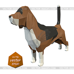 Dog. Low poly style.  - color vector clipart