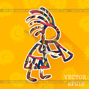 Tribal African man - vector clip art