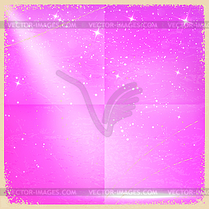 Purple vintage retro background with stars - vector image