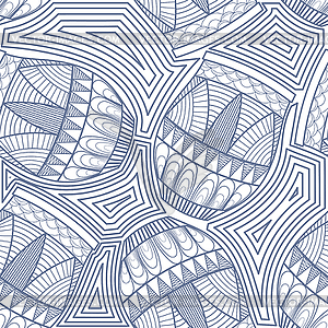Seamless pattern with ethnic drums - vector image