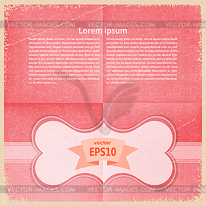 Vintage grunge postcard with space for text - royalty-free vector clipart
