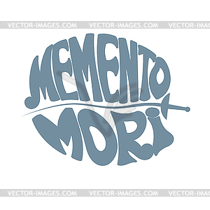 Memento Mori with sword - vector EPS clipart