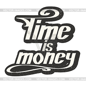 Цветные говоря время - деньги на ретро свинарнике - изображение в формате EPS