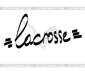 Lettering lacrosse  - vector image