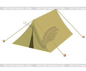 Camping tent. Icon web. Cartoon. illustratio - vector clip art