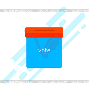 Icon blue ballot box. Referendum icon - ballot box - vector image