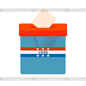 Icon blue ballot box. Referendum icon - ballot box - vector image