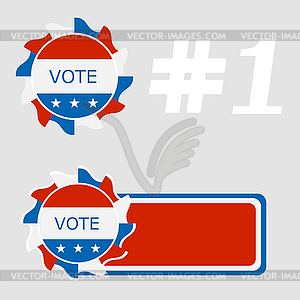 Set Icon blue ballot box. Referendum icon - ballot - vector clipart