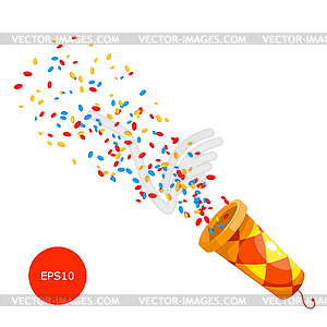 Colored Popper. Cartoon popper - co - vector clip art