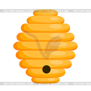 Yellow bee hive. Bee hive isolate. Stock V - vector image