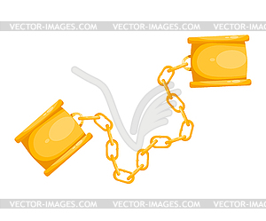 Fetters. Cartoon shack - vector clipart