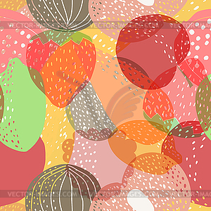 Bright seamless pattern with fruit. Colorful - royalty-free vector image
