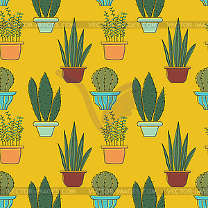 Seamless pattern with plants. Seamless pattern - vector clip art