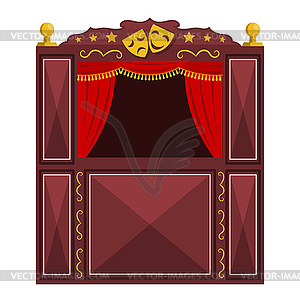 Children`s puppet theater. illust - vector image