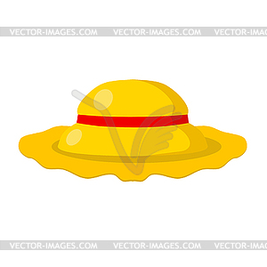 Women`s hat. female beach - vector image