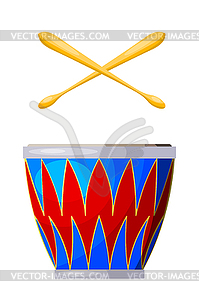 Percussion instrument drum. objec - vector EPS clipart