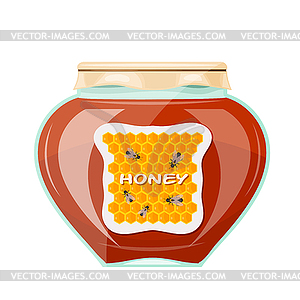 Jars of honey. Isolate - vector image