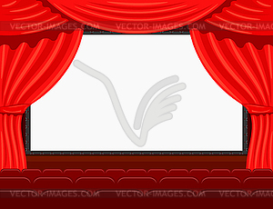 Auditorium of cinema.Stock - vector image