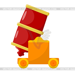 Colored catoon cannon. subject - vector image