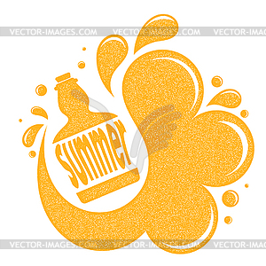 Yellow symbol summer sea. Abstract - vector clip art