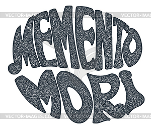 Memento Mori - handmade designer label. De - vector clip art