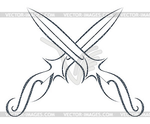 Set sketch saber . Weapons vintage g - vector clipart