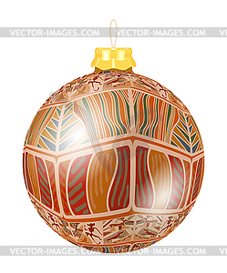 Christmas decoration made of tribal shapes. Origina - vector image