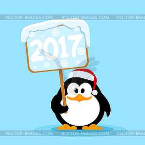 Cute little penguin with tablet 20 - vector image