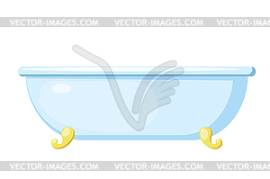 Bath. Cartoon bath on white - vector clipart